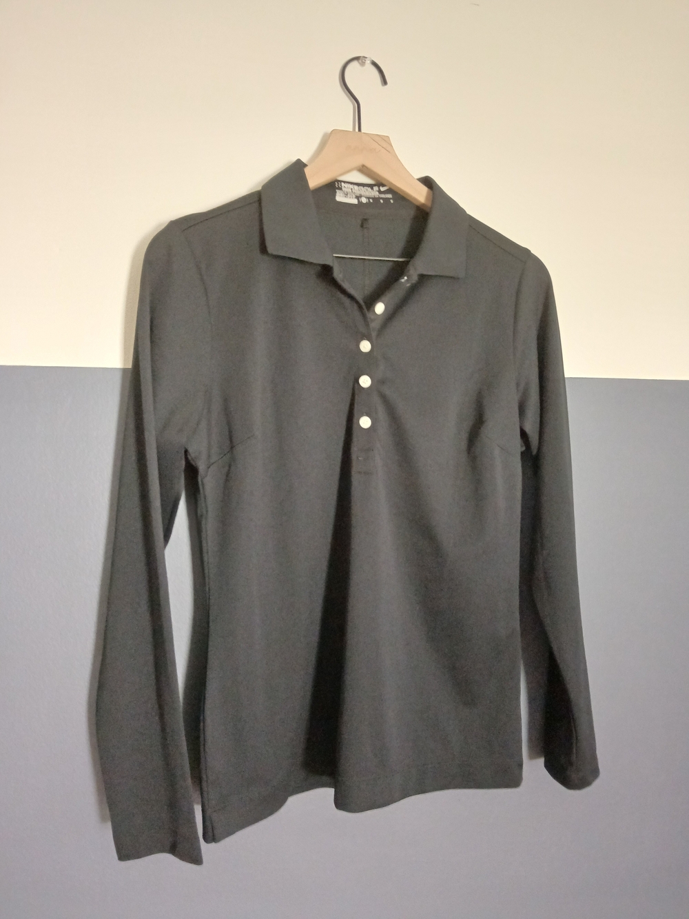 Nike Black Dri-FIT Golf Polo Long Sleeve
